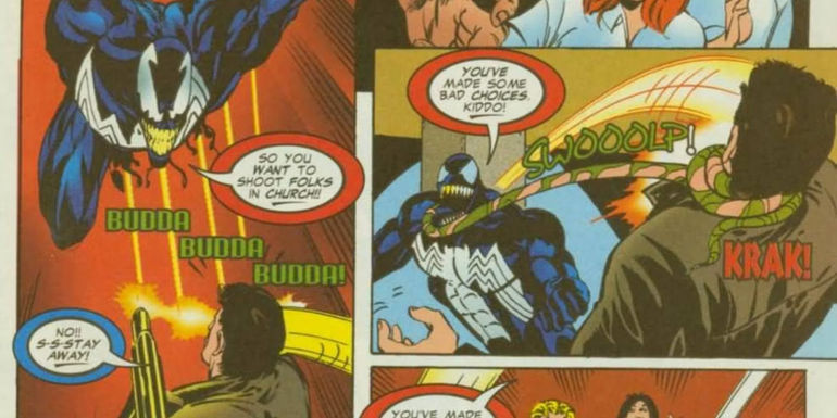 Venom prehensile tongue