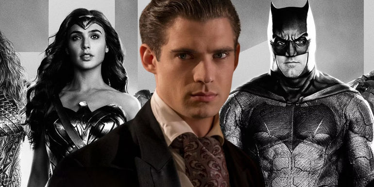 Gal Gadot as Wonder Woman and Ben Affleck as Batman behind new Superman actor David Corenswet