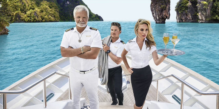 Below Deck Season 7 cast members kate and captain lee on boat