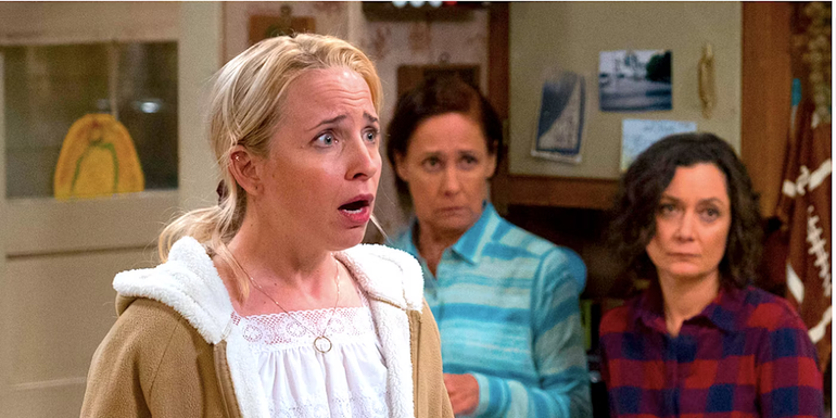 Becky Darlene and Jackie shocked in The Conners