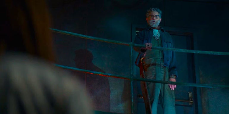 Hephaestus with his cane in Percy Jackson episode 5