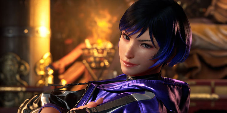 A screenshot of Tekken 8 character Reina from her reveal trailer.