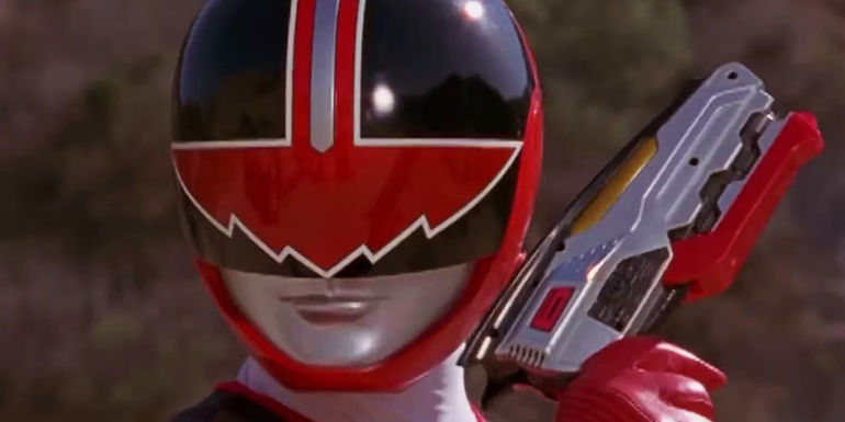Time Force Quantum Ranger holding a blaster