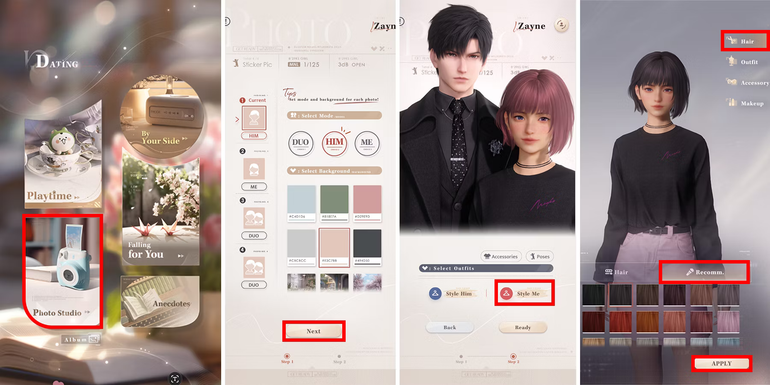 how to change the mc appearance in love and deepspace