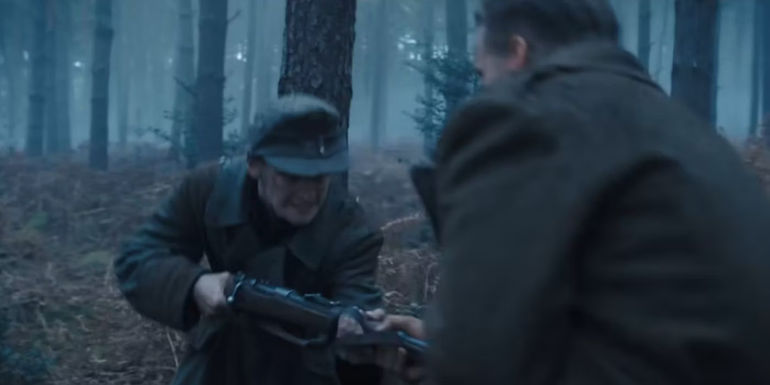 Two men fight in woods in Masters of the Air 