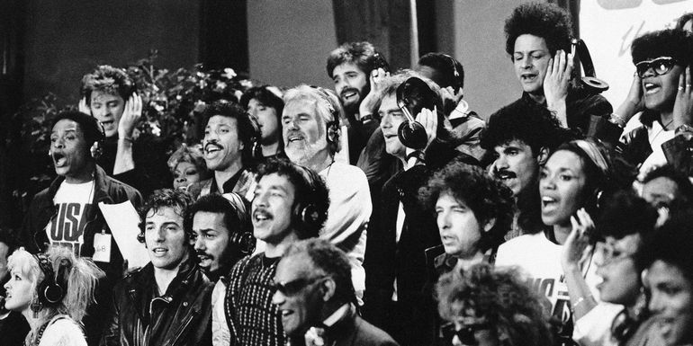 USA for Africa recording We Are the World