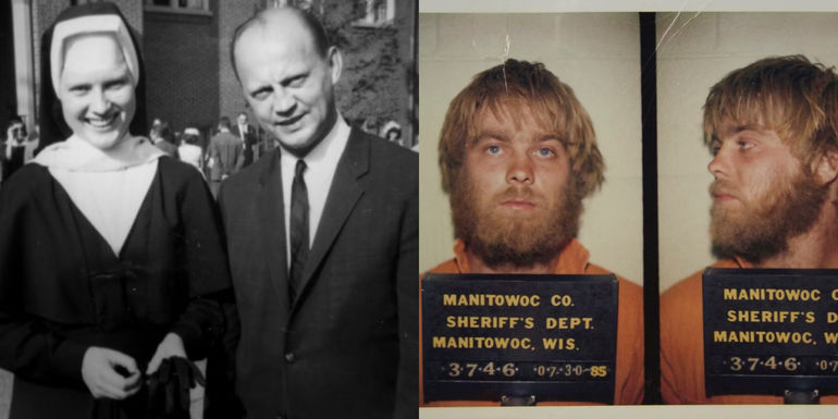 Split images from Making A Murderer and The Keepers