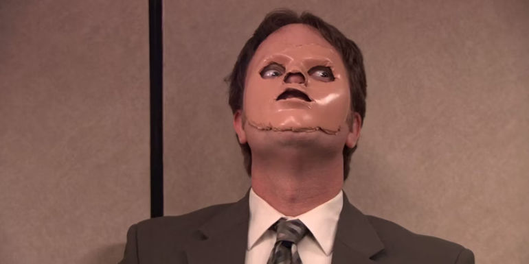 Dwight in a Mask in The Office 