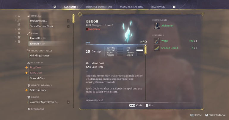 Getting More Staff Charges in Enshrouded