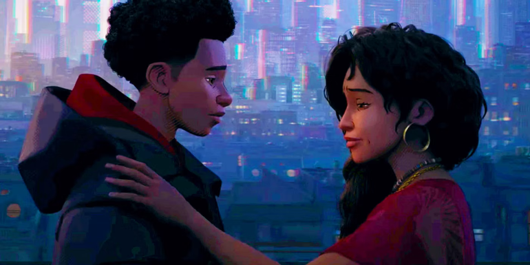 Miles and Rio Morales in Across the Spider-Verse
