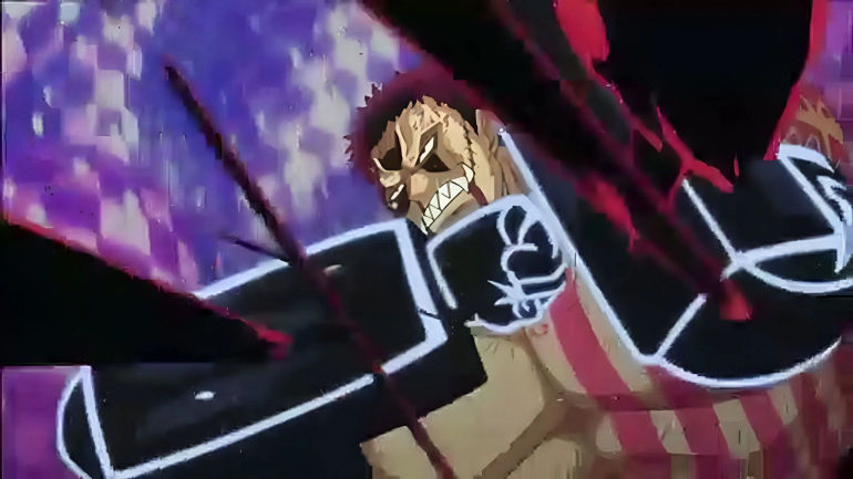 Katakuri fighting Luffy, as seen in the anime (Image via Toei Animation)