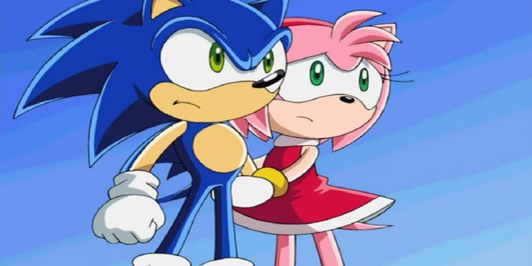 Amy Rose with Sonic in Sonic X