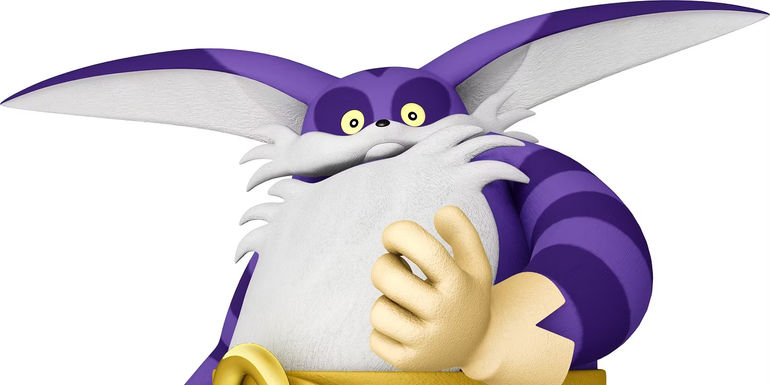 Big The Cat from Sonic Adventure looks startled