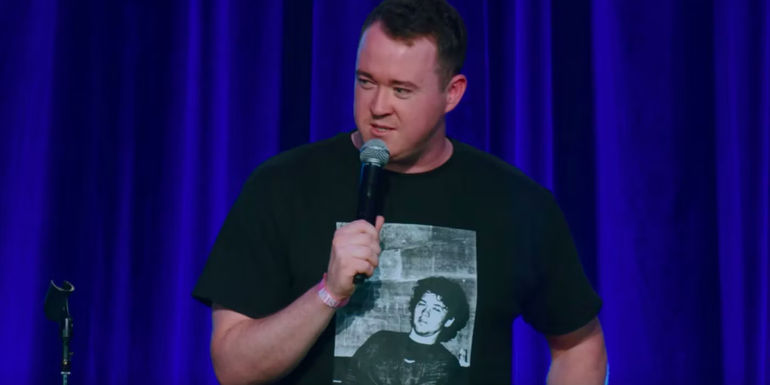 Shane Gillis performing stand-up comedy