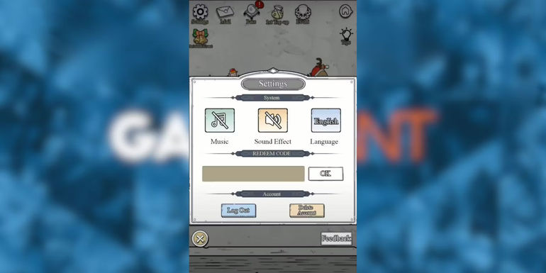 Doodle Magic Wizard vs Slime: the Redeem Code field 