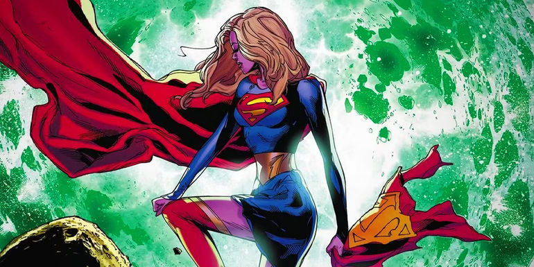 Supergirl floating in space in DC Comics