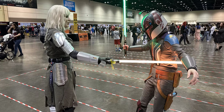Sabine Wren and Shin Hati cosplay at MegaCon 4