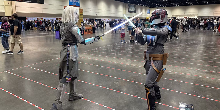 Sabine Wren and Shin Hati cosplay at MegaCon 5