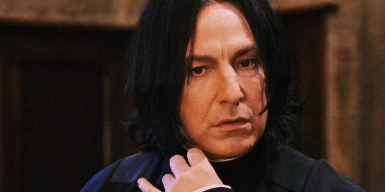 Severus Snape looking contemplative in Harry Potter