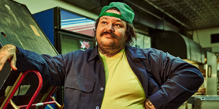 Fak (Matty Matheson) posing in The Bear