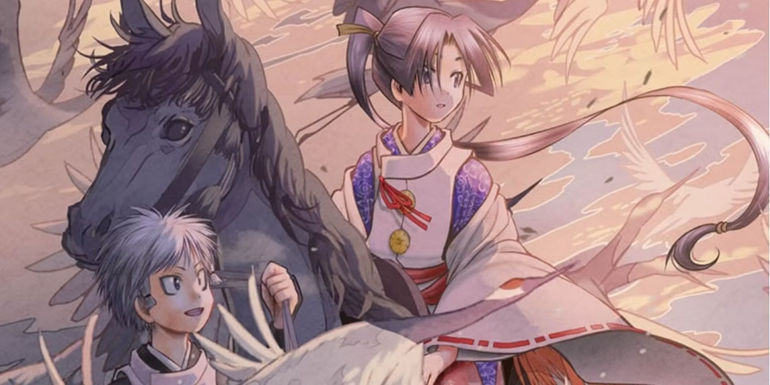 Tokiyuki on a horse in The Elusive Samurai