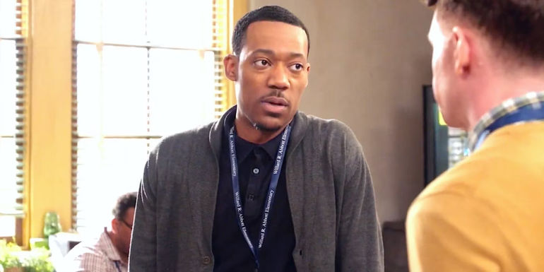 Gregory and Jacob in the teachers' lounge in Abbott Elementary.