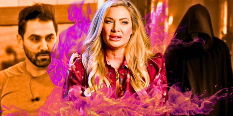 The Traitors' Janelle Pierzina and Big Brother's Kaysar Ridha looking serious