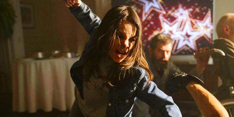 Laura with Wolverine and Professor X in Logan