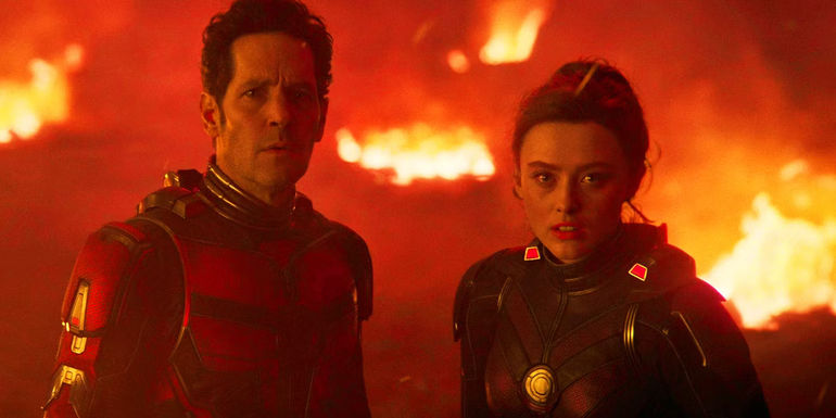 Scott Lang's Ant-Man and Cassie Lang facing MODOK in the Quantum Realm