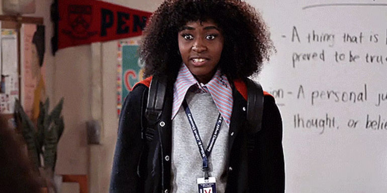 Ayo Edebiri as Ayesha in Abbott Elementary