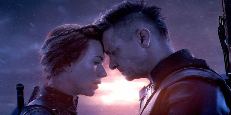 Black Widow and Hawkeye on Vormir in Avengers Endgame