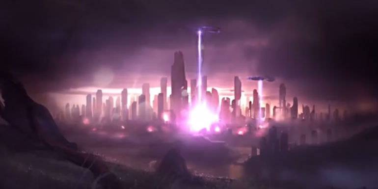 Covenant Glassing Planets in Halo Games