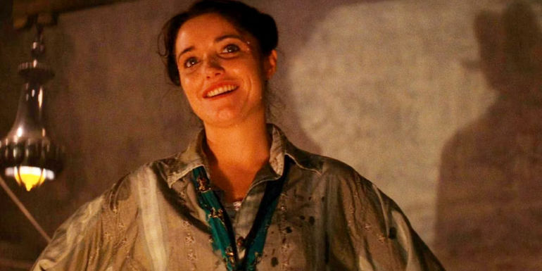 Karen Allen as Marion Ravenwood in Raiders of the Lost Ark