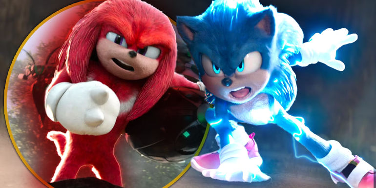 Sonic and Knuckles squaring off in Sonic the Hedgehog franchise Exclusive header