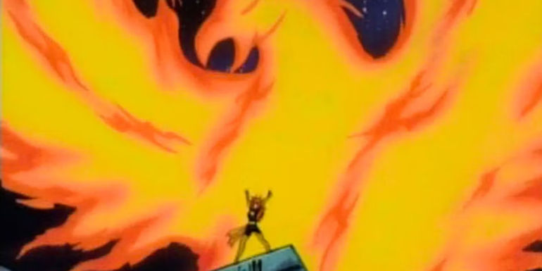 Jean Grey Using Massive Dark Phoenix Powers in X-men the Animated Series