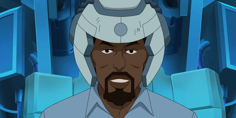 Angstrom Levy strapped in helment in Invincible-1