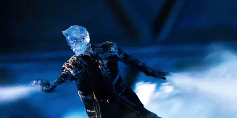 Bobby Drake Iceman sliding on ice in X-Men Days of Future Past