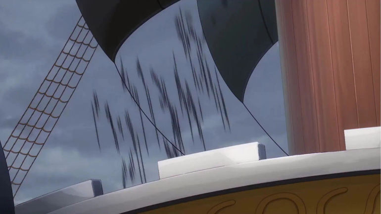 The effect of Van Augur's Warp-Warp Fruit (Image via Toei Animation)