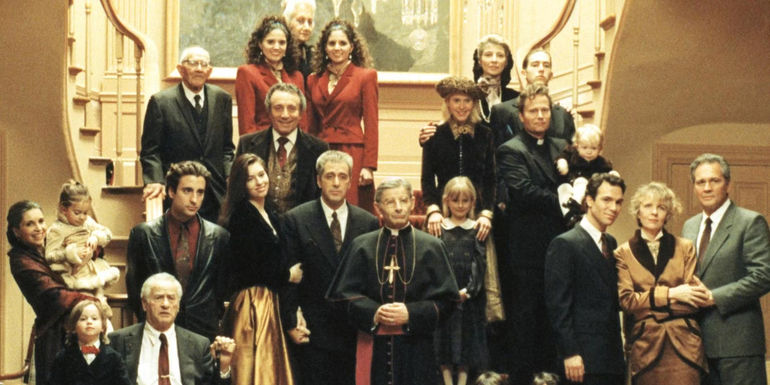 A photo of the Corleone family in The Godfather Part III