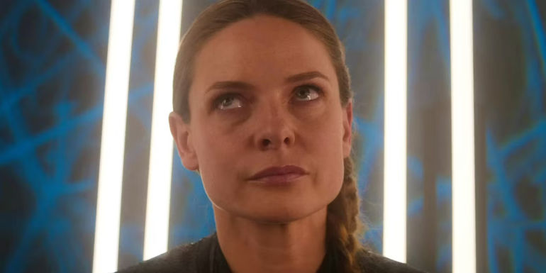 Rebecca Ferguson scowling in Mission Impossible Dead Reckoning Part 1