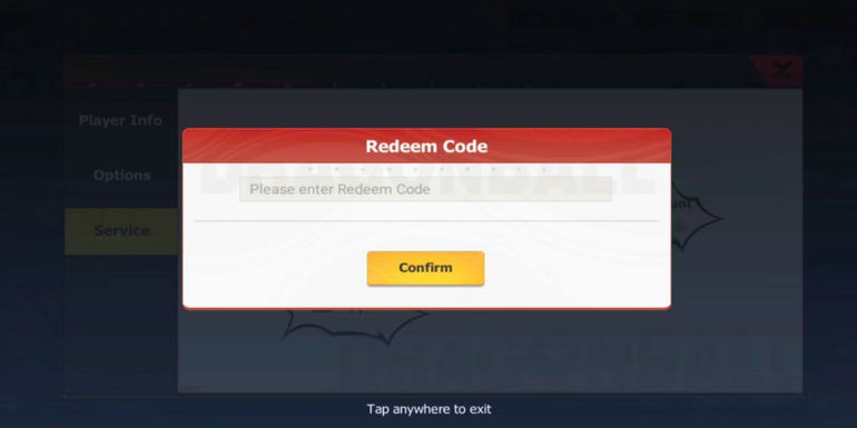 Universe Clash Ultimate Power: the codes tab