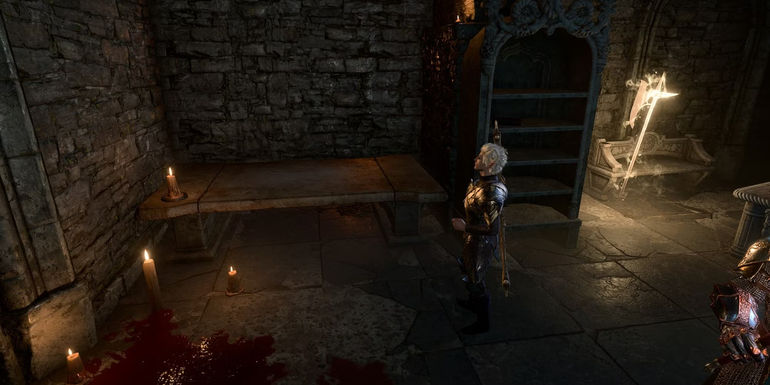 The torturer's table inside the goblin camp in Baldur's Gate 3