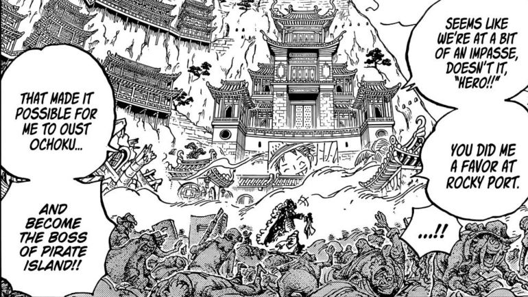 Blackbeard captures Koby (Image via Shueisha)