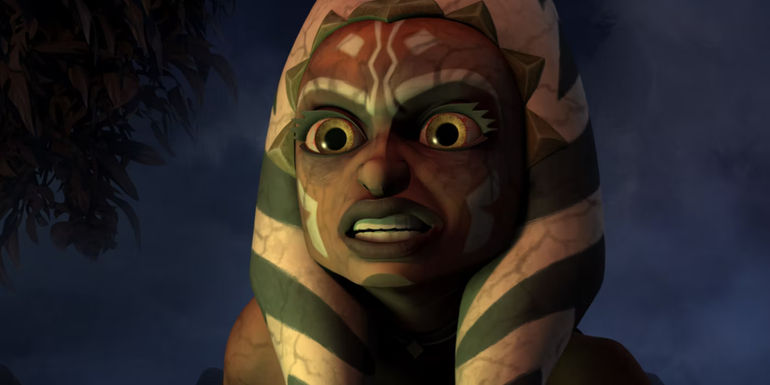 A decrepit Ahsoka lashes out in the Clone Wars Mortis Arc.
