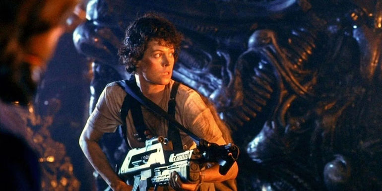 Sigourney Weaver as Ellen Ripley in Aliens (1986)