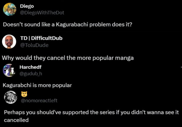 Netizens attempted to reason with fans of Martial Master Asumi (Screengrab via X)