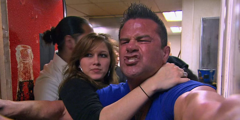 Shawn attempting to fight in Bar Rescue