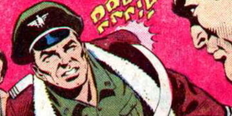 Rick Flag Sr. in retro military attire from DC Comics