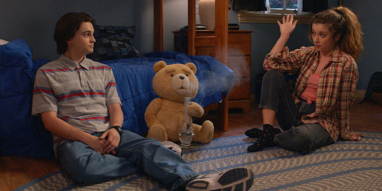 Blaire sits with John and Ted in Ted