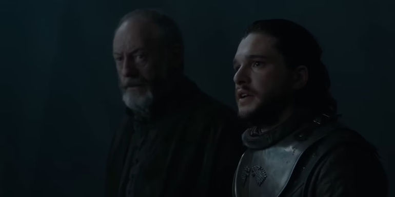 Jon Snow and Ser Davos Seaworth meet Daenerys
